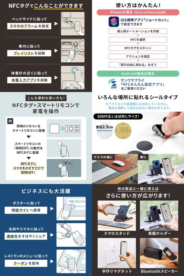 スマートフォンをかざすだけで情報取得できるNFCタグを発売サンワサプライ株式会社のプレスリリース