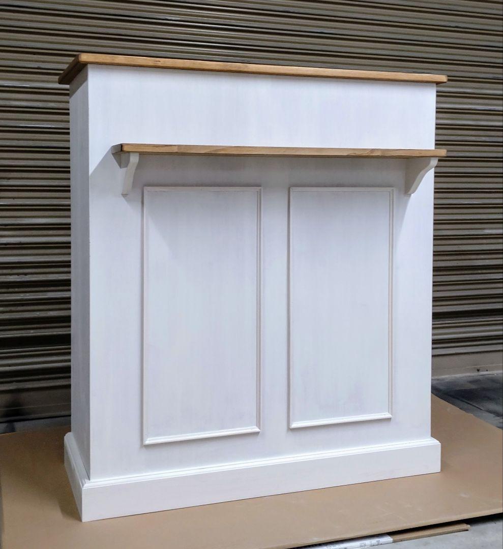 色・サイズ変更可能 横幅90cm カウンター 受付 木製 レジカウンター 店舗什器 カフェ サロン ネイル