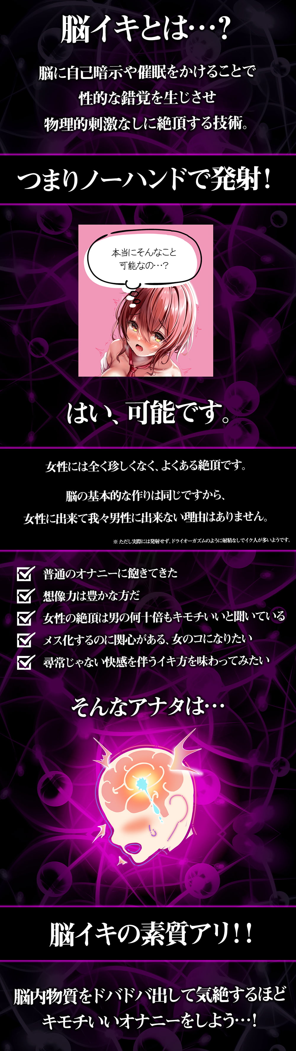 50%OFF】【メスのように喘ぐ練習で脳イキ癖がつく!!】キミが♀喘ぎするまでのX日間～乳首→ペ二クリイキ→前立腺のトリプルコース～【密着低音耳舐め】  [空心菜館] |