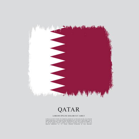 カタールの国旗アジア世界の国旗 - デザインから世界を学ぼう