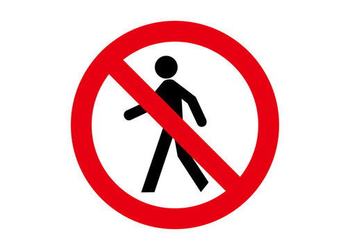 楽天市場 イラスト標識：通行禁止 ＷＥ３４まんが標識 看板 表示 プレート マーク サイン: 現場の安全 標識・保安用品