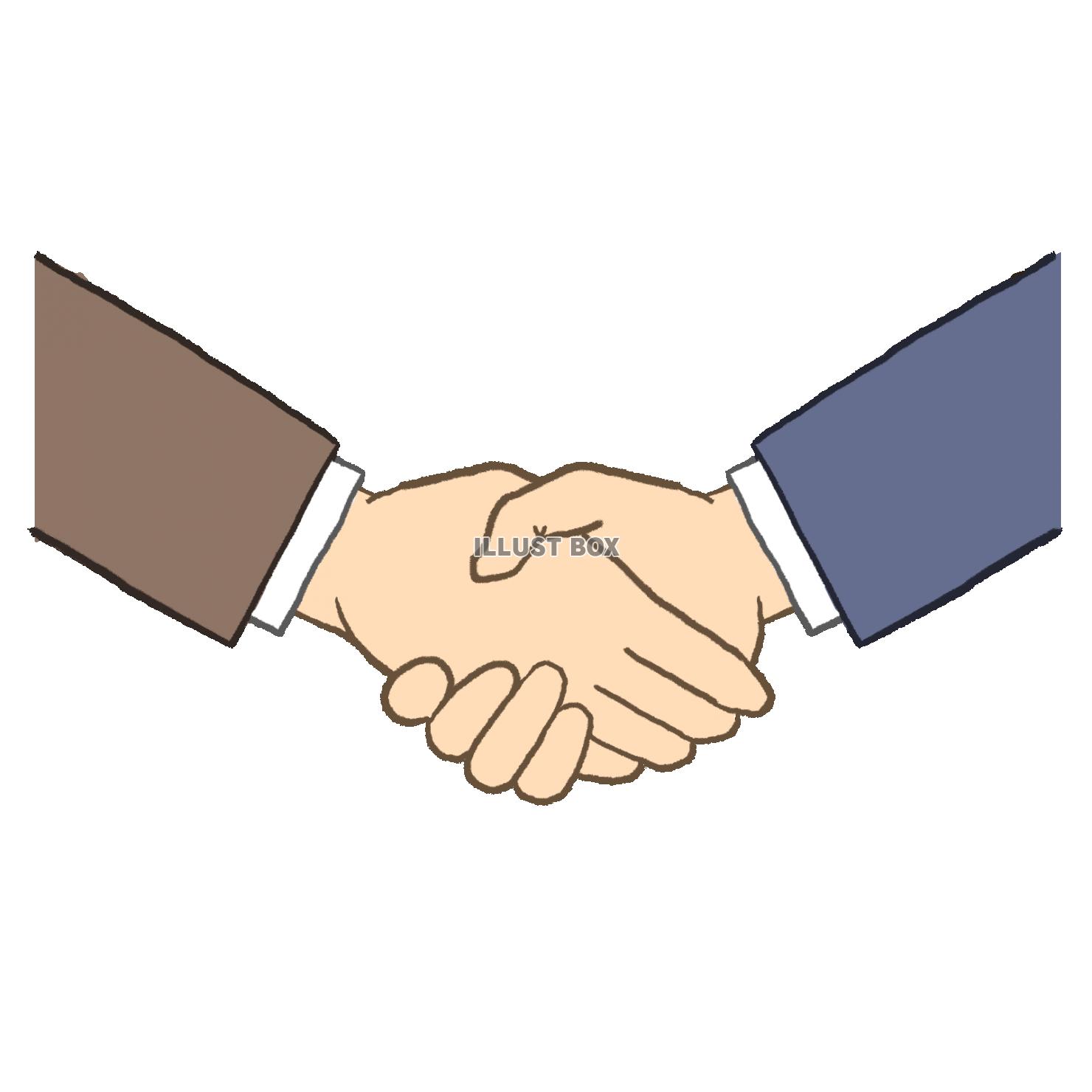 商談成立 男性 のイラスト商用可・フリーイラスト素材ソコスト