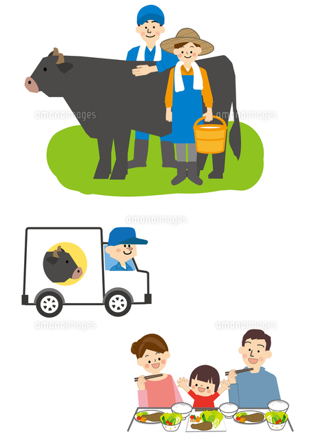 畜産農家の仕事・搾乳 02846000105 の写真・イラスト素材アマナイメージズ