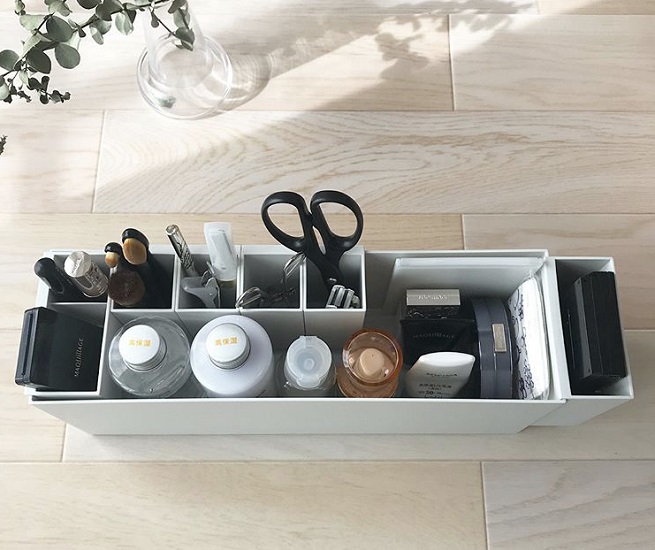 無印良品 メイク道具や化粧品のおしゃれなコスメ収納。おすすめ収納グッズをブログレポート