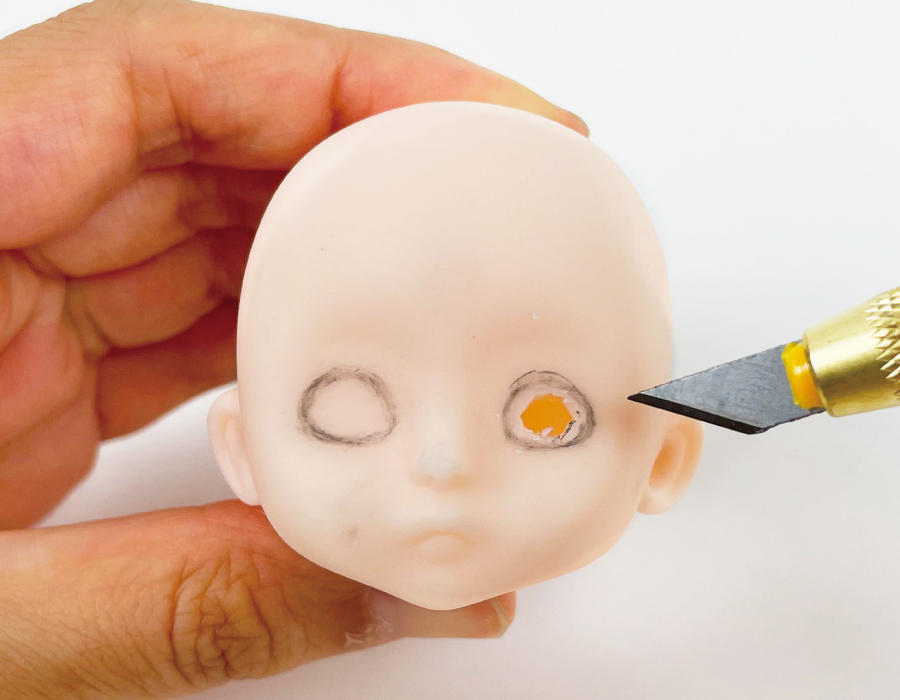 セリアのドールヘッドカスタム＊ドールアイ編＊ - おりヅル千舞