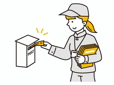 フリーイラストチラシを配るアルバイトの女性パブリックドメインQ：著作権フリー画像素材集