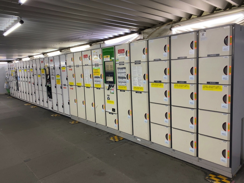 JR渋谷駅西口付近のコインロッカーシブレポ