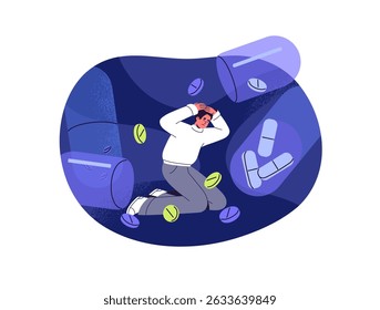 タバコの注射器の丸薬と薬を含む薬物禁止シンボルイラスト素材透過、PNGフリー画像ダウンロード - Pngtree