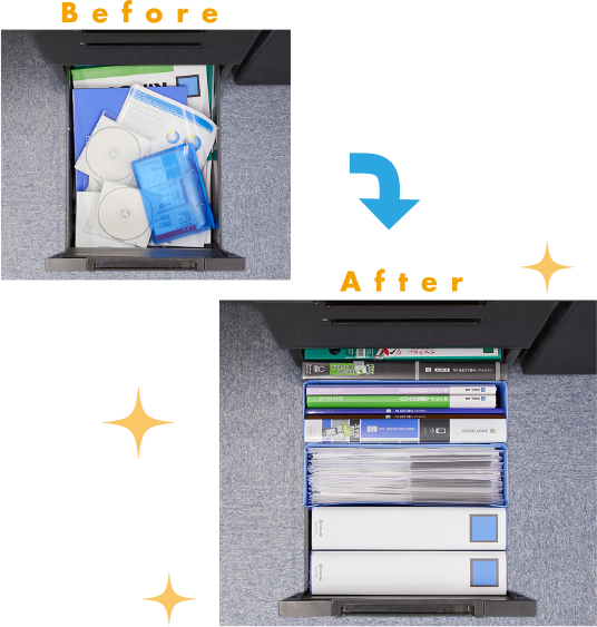 建築設計事務所のカタログ棚 – カウンター付き本棚Shelf – マルゲリータお客様事例