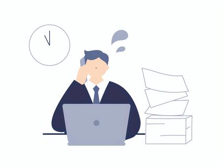 仕事 忙しい 男性イラスト - No: 22697484無料イラスト・フリー素材なら「イラストAC」