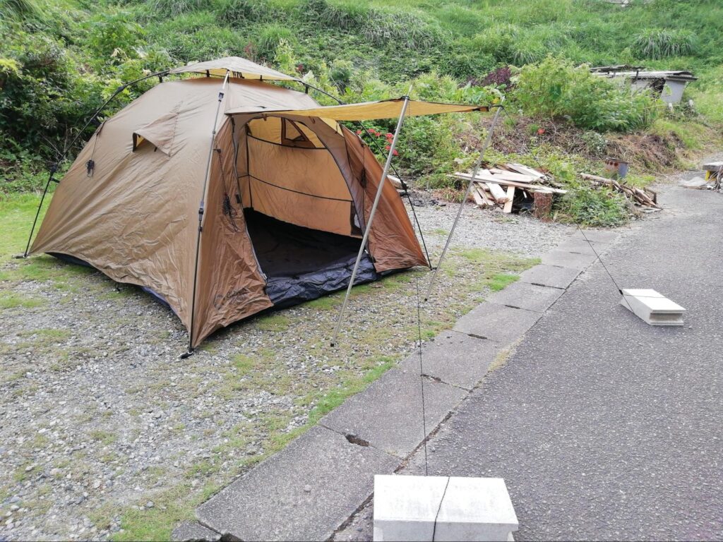 クイックキャンプのワンタッチタープ2.5mを徹底レビュー！抜群の使い勝手だった件！!ゆーのキャンプギア発掘