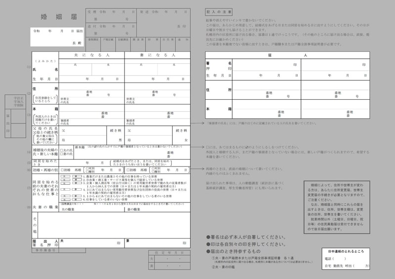 婚姻届の職業欄を迷わず書く方法はこれ！6つの職業分類徹底解説