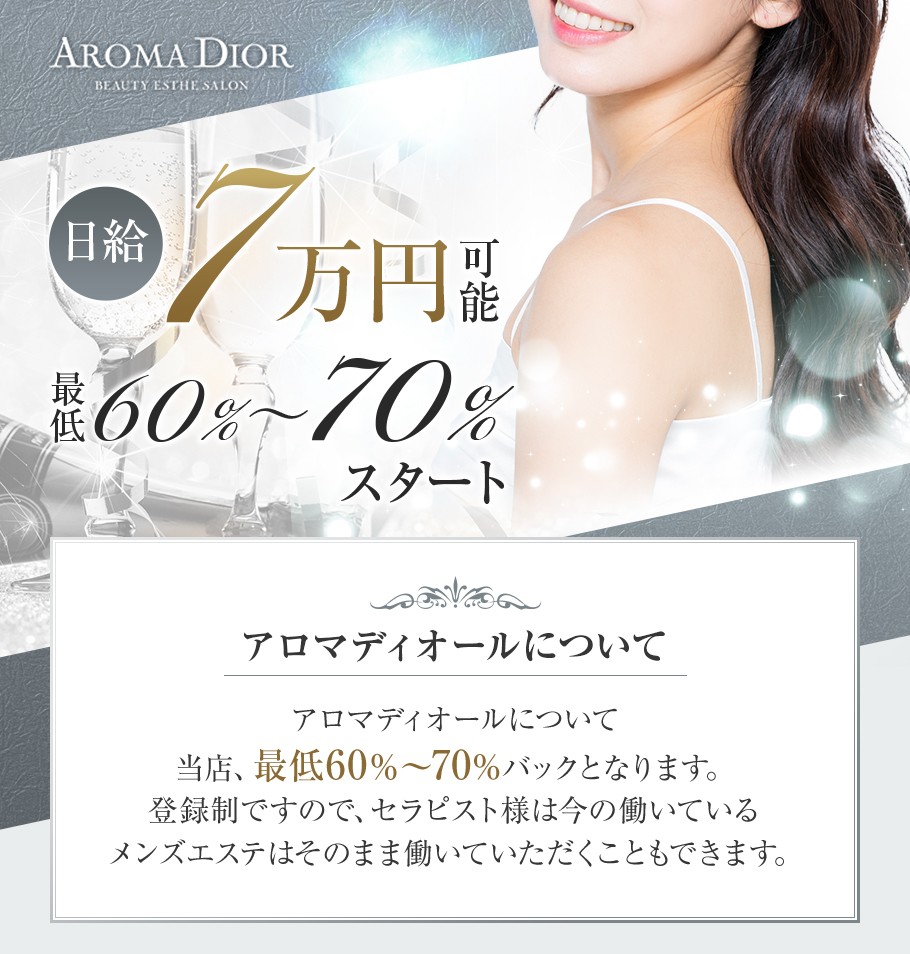 Aroma Dior(アロマディオール)『日本橋』ルーム｜日本橋・難波・桜川のメンズエステ｜メンエスmall