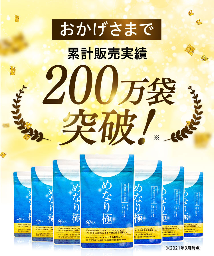 公式【めなり極】目の疲労感とぼやけ・かすみをＷで改善する機能性表示食品 | さくらの森 公式通販