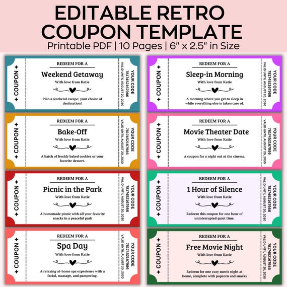割引券無料テンプレートデザイン。イラストや画像付きも豊富 - Canva キャンバ