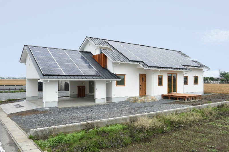 施工事例『太陽光14.75kw搭載ガレージのある光熱費を削減したエコ住宅 』前橋・高崎で建てるパッシブデザイン住宅
