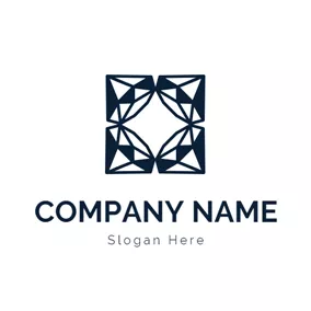 複雑な三角形とダイヤのロゴマーク販売ロゴマークの購入ならロゴ市ストア