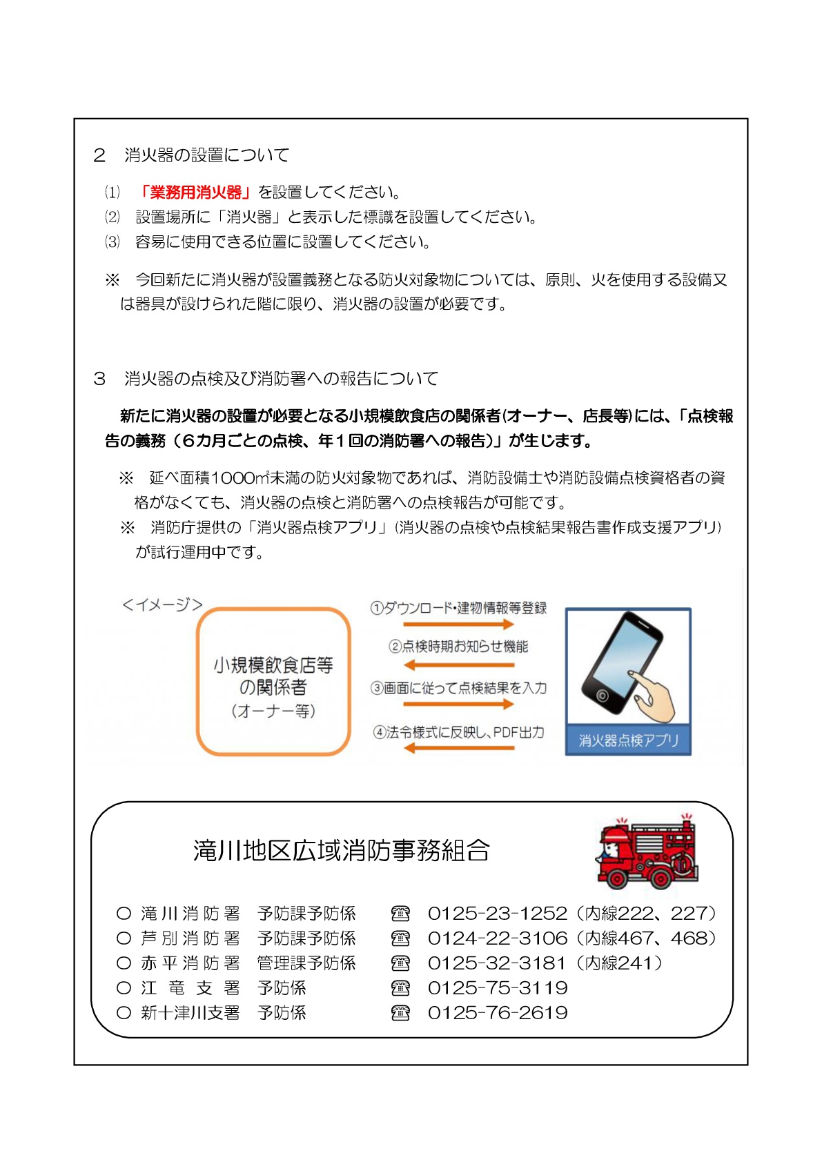 消防法 飲食店における消火器の設置基準とは？2019年の法改正も解説