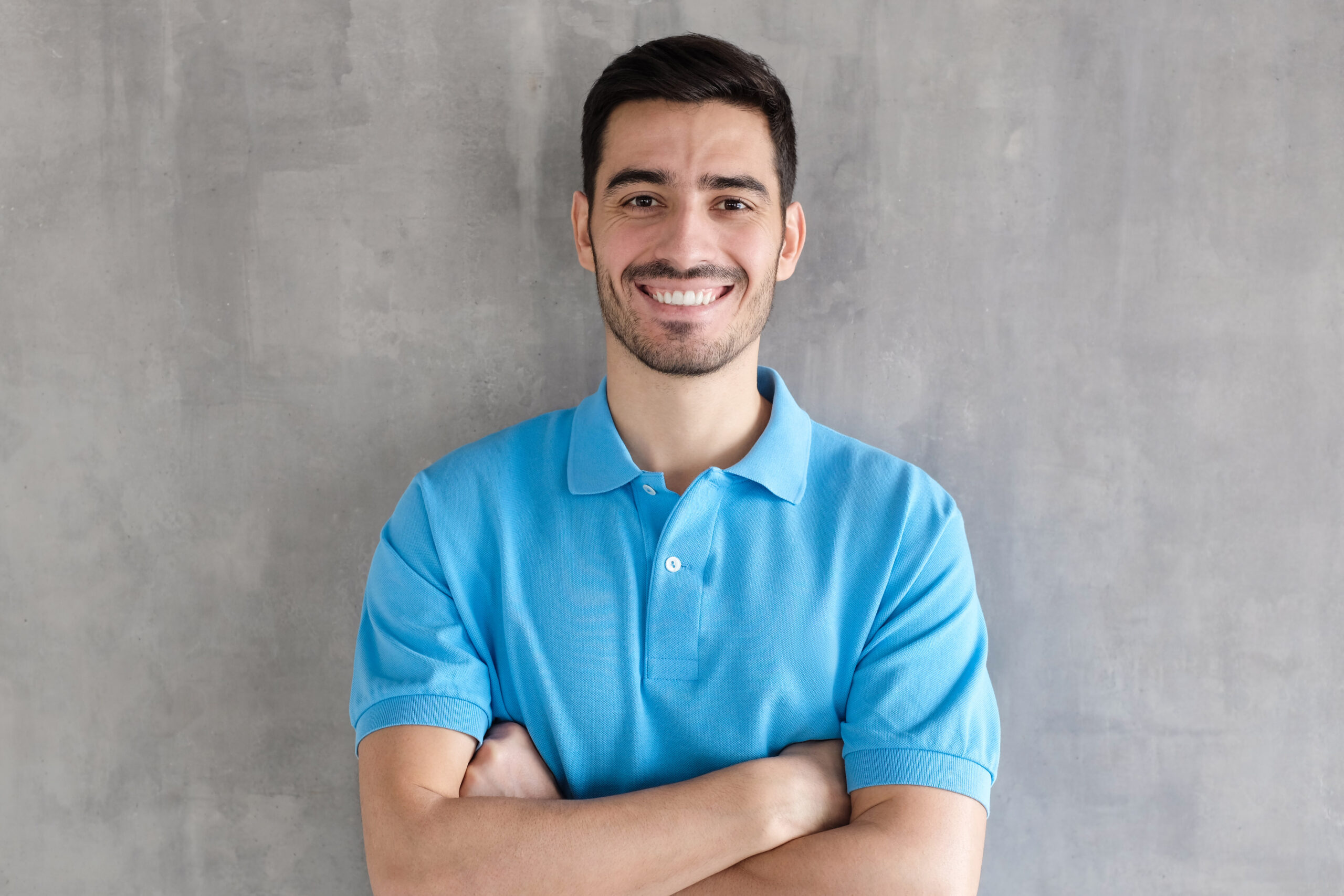 ポロシャツ デニム調ポロシャツ「ビジネス対応可」ワンピースカラーネイビー ブルー ブラック ブラウン メンズ