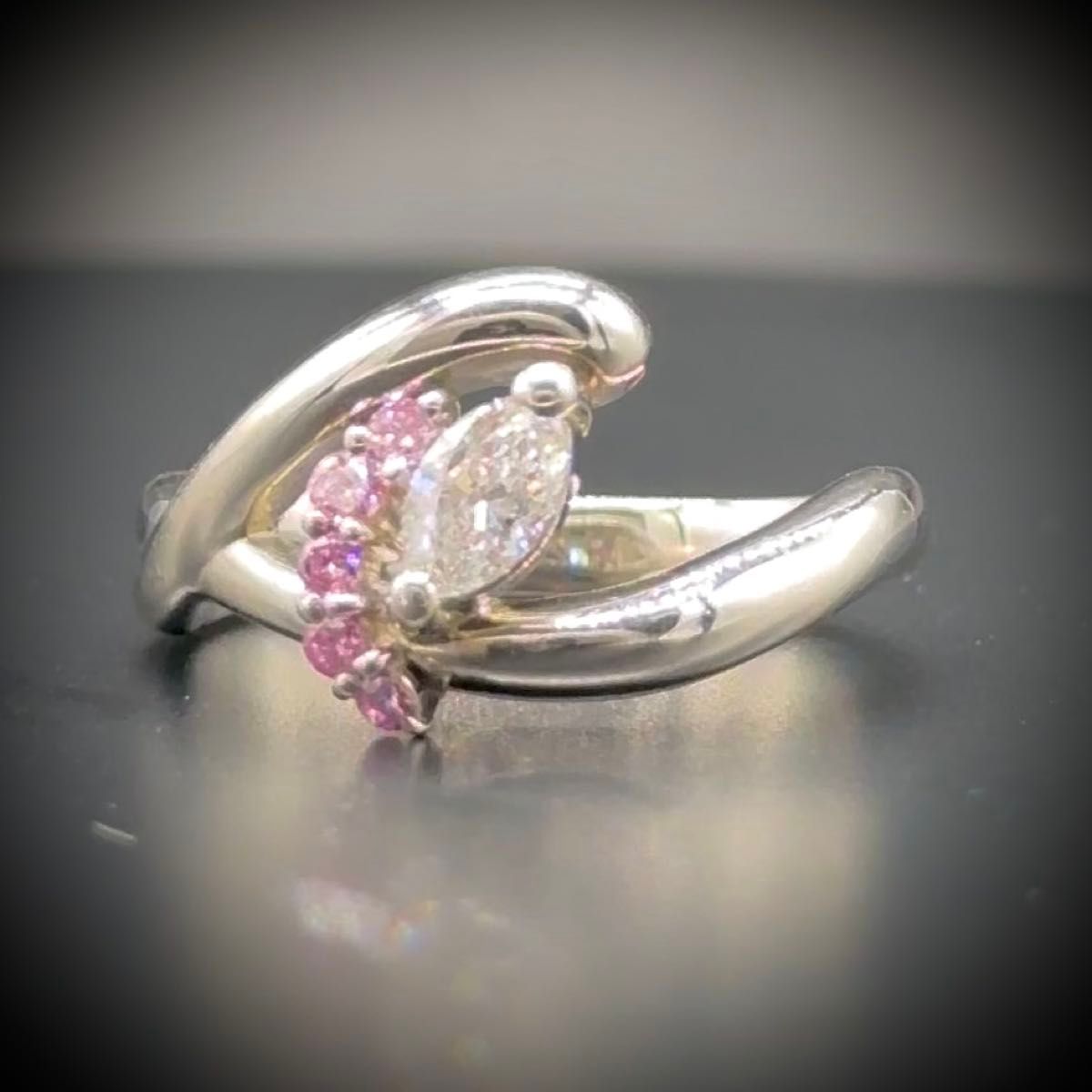 Pt900 マーキス ダイヤモンド リング 1.506ct E SI2 D1.06ct — セルビーオンラインストア