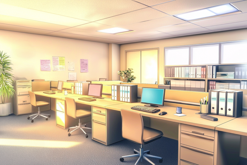 ビジネスマンとビジネスウーマン 立つ 会社員の男女 オフィス 背景 イラスト のイラスト素材93212817- PIXTA