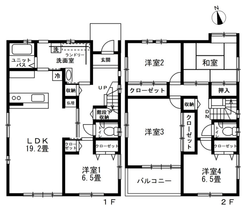 注文住宅 間取りプラン 35坪 家事動線がスムーズ！収納がたくさんある間取りの家栃木県宇都宮市の工務店 薄井工務店