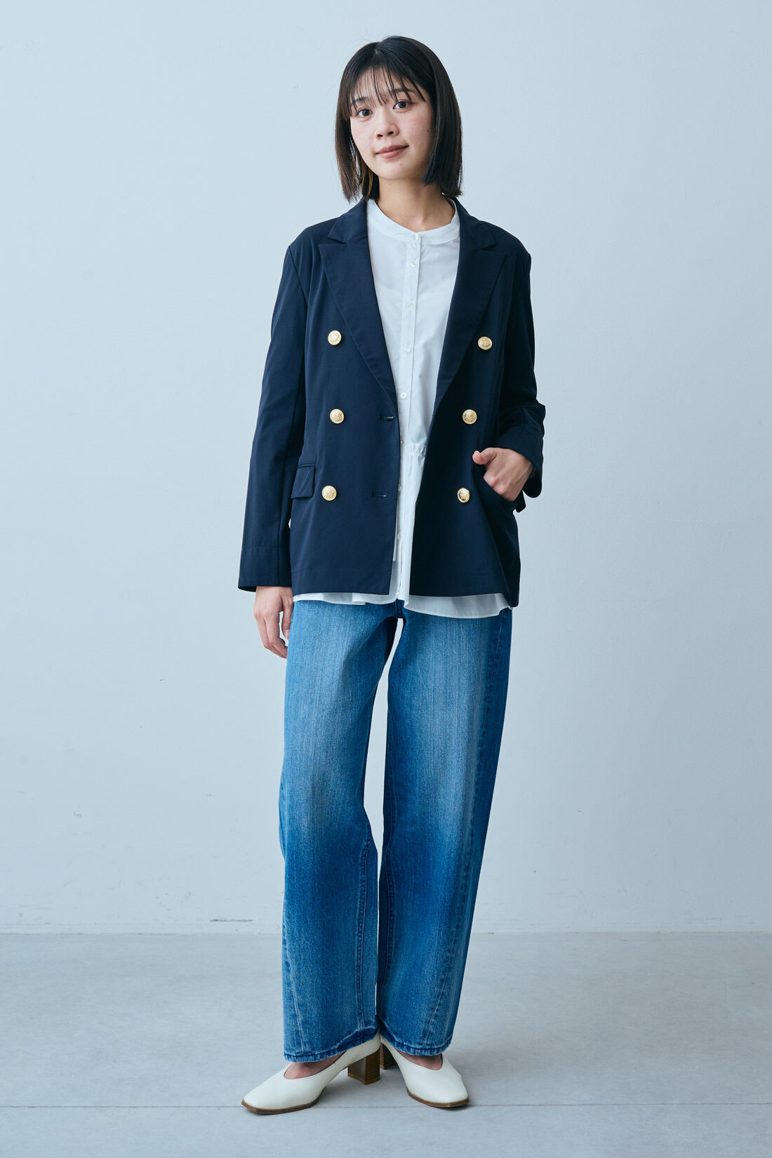 デニムパンツを使った「オフィスカジュアル」のレディース人気ファッションコーディネート ユーザー：WEARISTA- WEAR