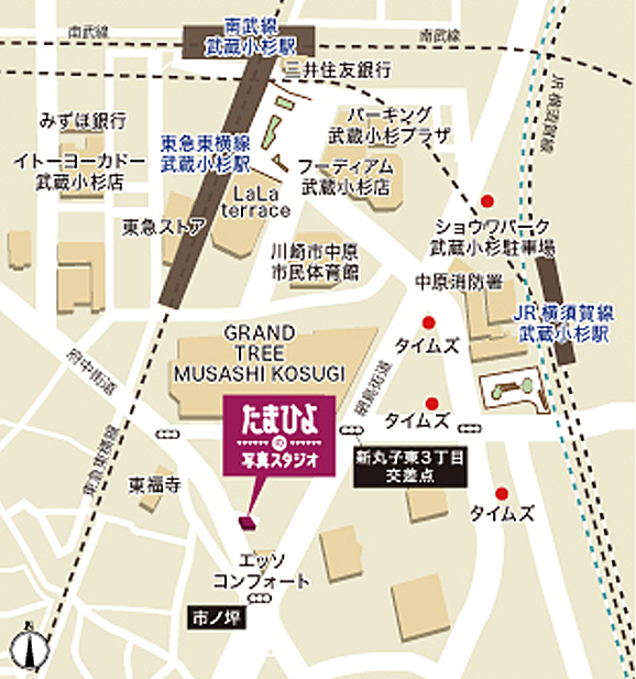 武蔵小杉駅周辺自転車等駐車場第3施設MapCycleで駐輪場探し