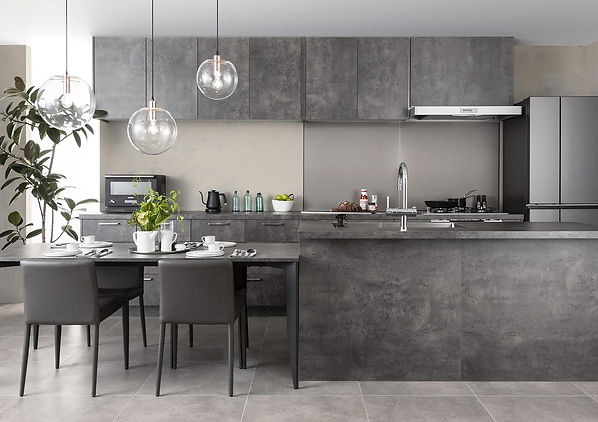 メルクリオの重厚感、存在感キッチンを軸にウィル空間デザイン