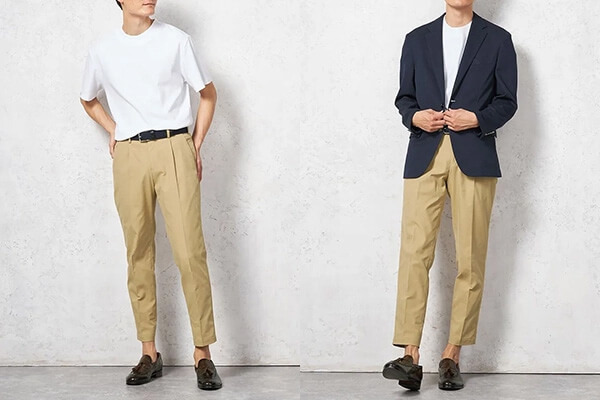 ビジカジ チノパン メンズ スラックス ツータック ジャケパンスタイル スマートカジュアル パンツ ズボン ビジネスカジュアル 男性 テーパード50代 40代 春 夏 : MENZ-STYLE メンズスタイル - 通販 - Yahoo!ショッピング