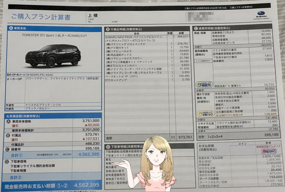 スバル・フォレスター試乗 値引き金額と納期について 5 5スター☆カーズ