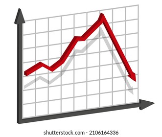 3 D ビジネス減少グラフ。のイラスト素材・ベクター Image 35283754