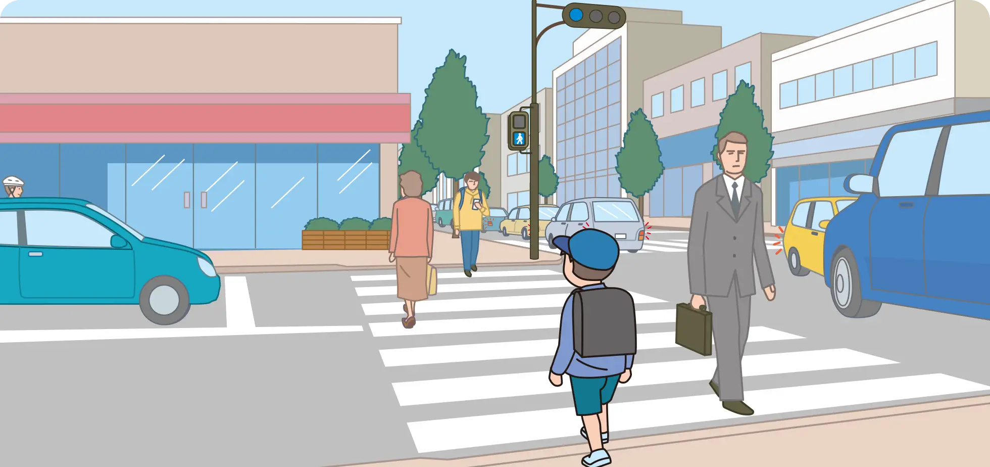 信号機のある交差点を渡る時 こども編静止画版 危険予測トレーニング KYTHonda公式サイト