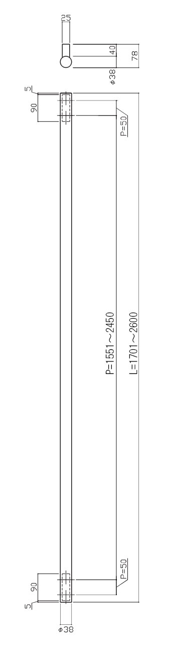 店舗ドア クリエラガラスドア 半外付型 両開き 1620 w1692mm×h2017mm全面ガラス
