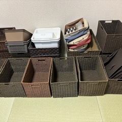 ダイソー 編みカゴ調ボックス 5個