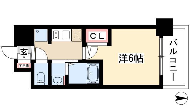 エステムコート 名古屋ステーションクロス 1K 20.96m²