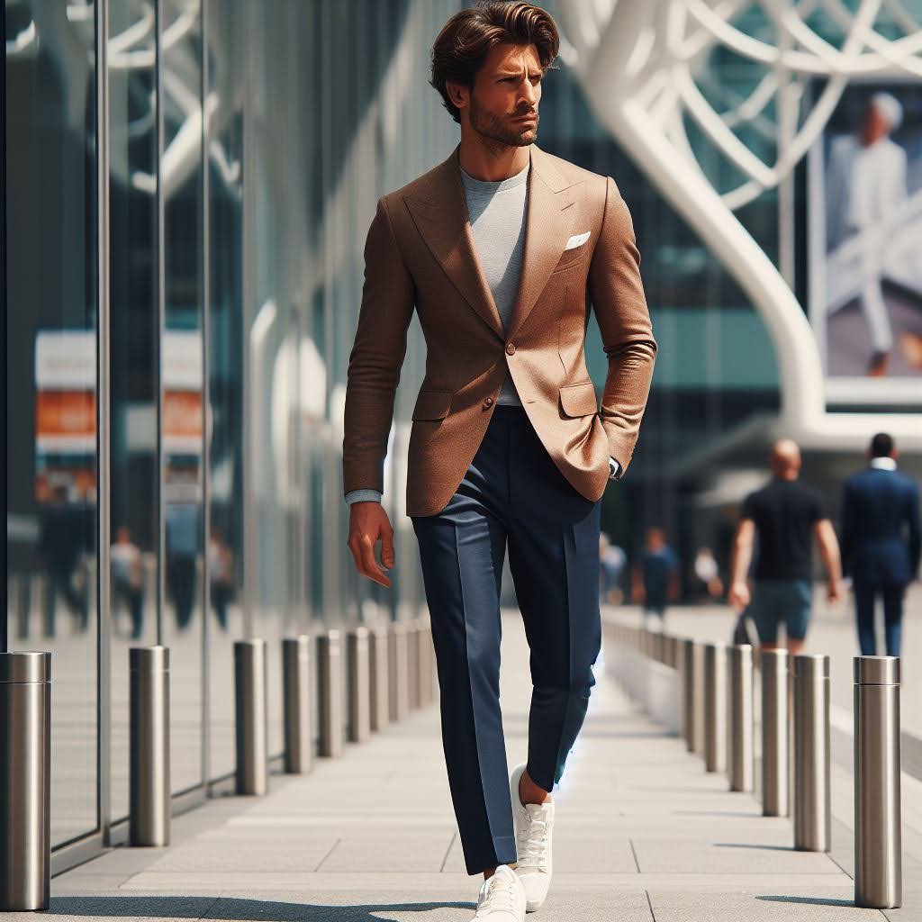 ビジネスカジュアルの装い：ジャケット&パンツ編2「ネイビージャケットとグレースラックスを取り入れたスタイル6選」