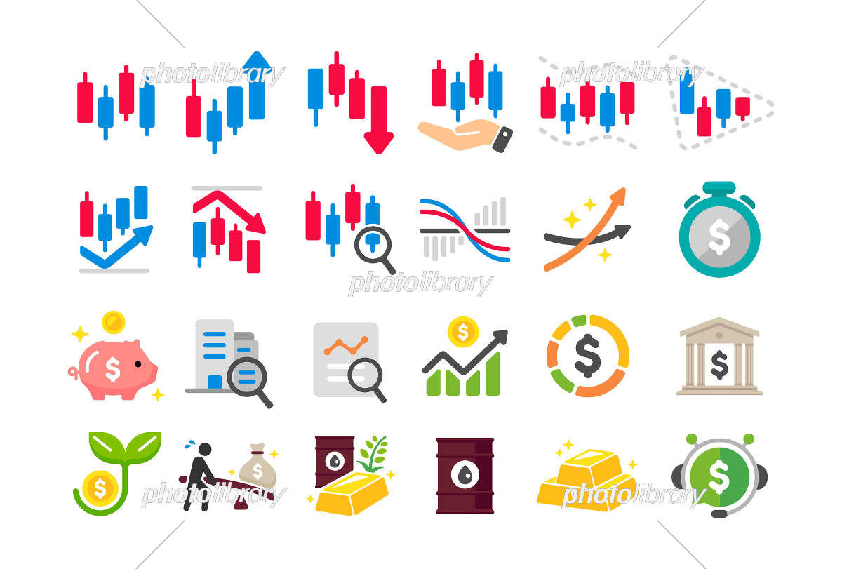 投資・資産運用のアイコン素材セット_種類イラスト - No: 2255164無料イラスト・フリー素材なら「イラストAC」