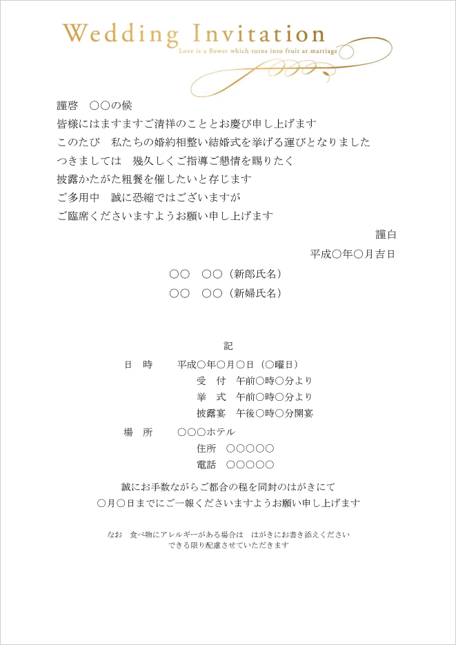 How to write an invitation in English. - 幼児英会話もNESイングリッシュスクール