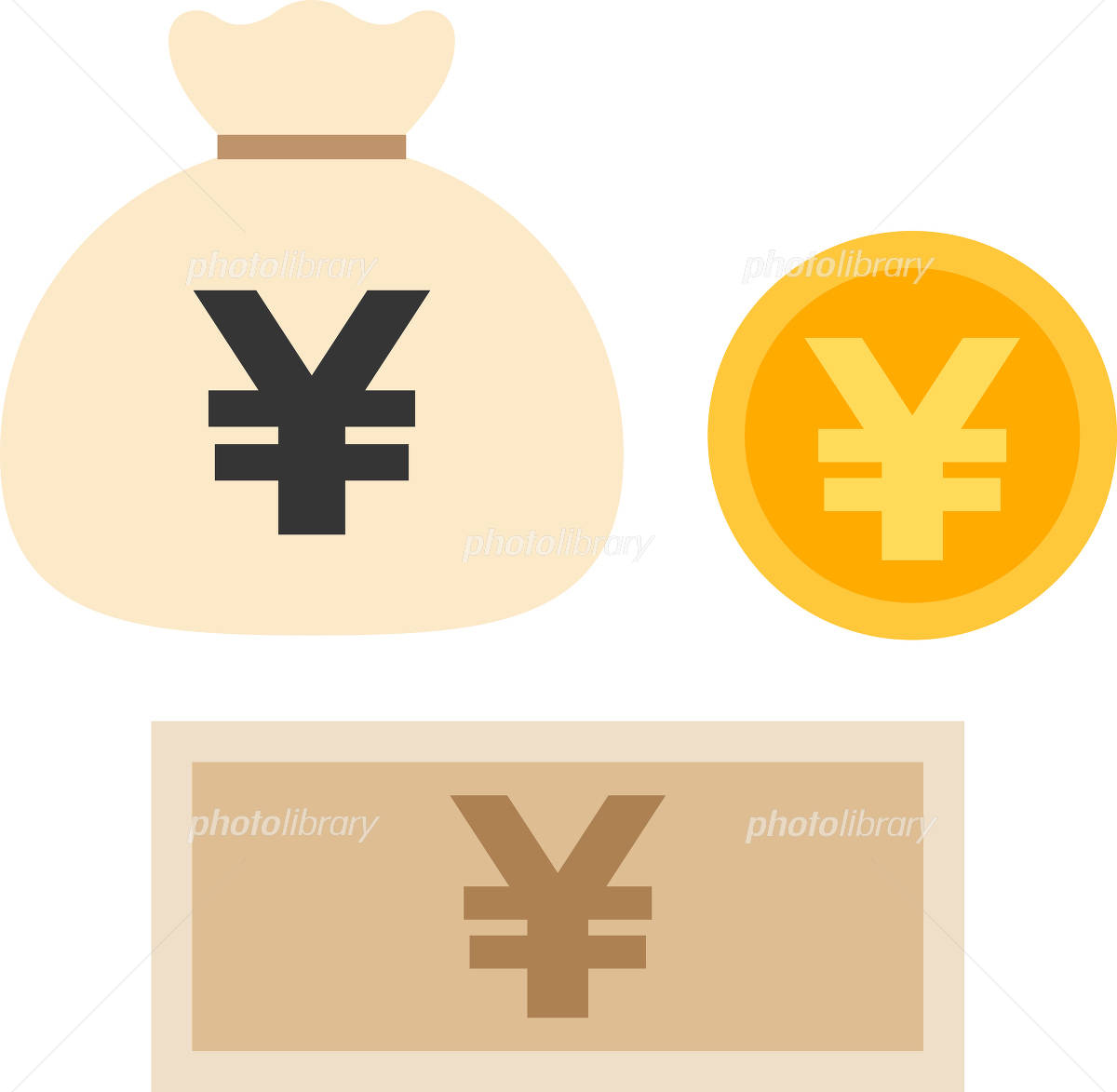 お金 ポイント 通貨記号 アイコン セット イラスト素材6369659- フォトライブラリ