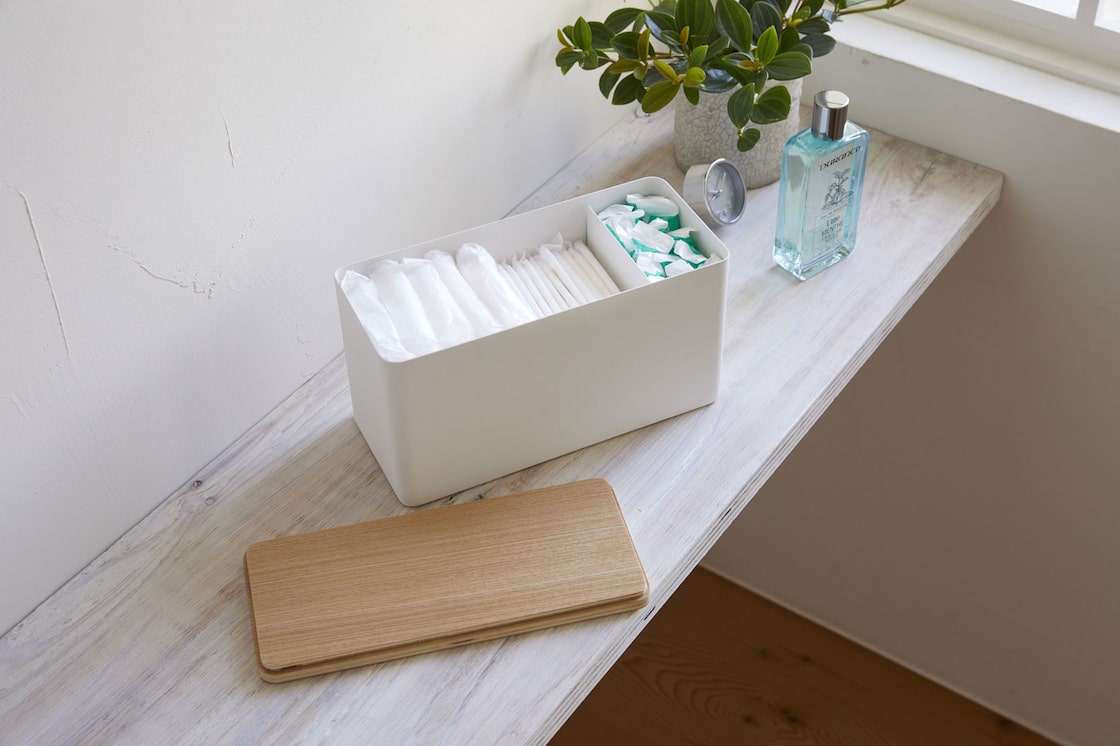 山崎実業 公式 リン サニタリー収納ケース RIN おしゃれ 蓋付きJChere Yahoo Shopping Proxy Service