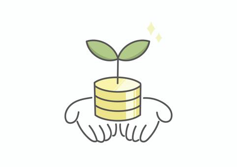 投資・資産運用のシルエット03無料のAi・PNG白黒シルエットイラスト