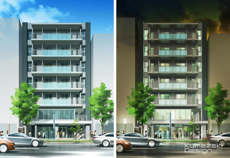 オフィス・テナントビルパース制作：デザインファーム