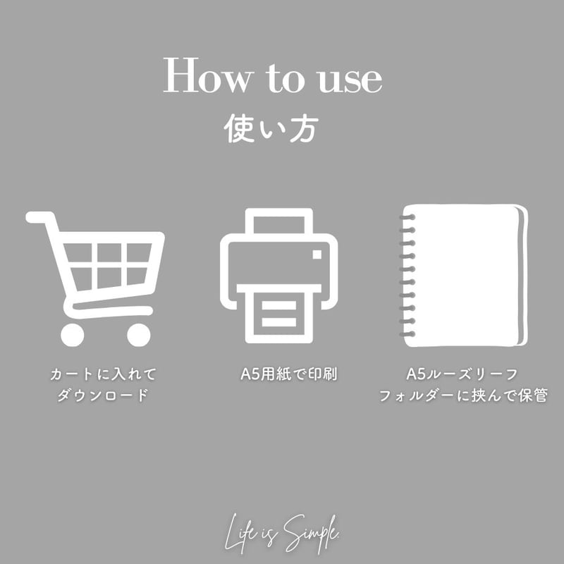 日用品リスト システム手帳お財布化 そばみ