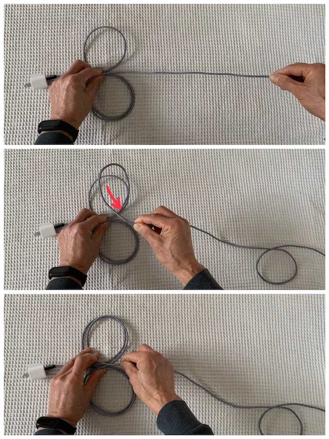 ◇ケーブルをからまらないように巻く方法:「逆相巻」と「８の字巻」: 万象酔歩