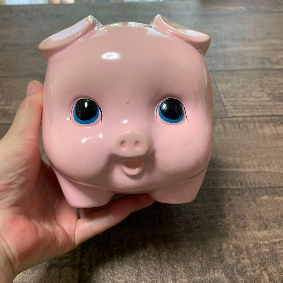 台湾の縁起物 子豚の貯金箱 中 カラー：レッド・ブルー・ゴールド 透明 古早味台灣豬公撲滿 透明 紅・藍・金黃色Taiwan Love台湾商品専門店