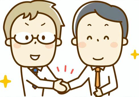 商談成立 - ビジネス人物無料イラスト素材