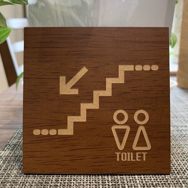 AmazonPICTOCLUB Stair R 階段 右上り 左下りピクトグラム案内表示サインプレート マットブラック標識・サイン文房具・オフィス用品