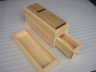 木製工具箱 スライド蓋 2段セット 大工道具箱 収納箱 キャンプにでも