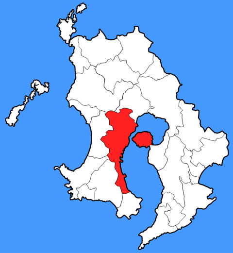 TOSPA 鹿児島市旗 鹿児島県県庁所在地の市の旗 140×210cm テトロン製 日本製 日本の県庁所在地旗シリーズ - トスパ世界の国旗販売ショップ